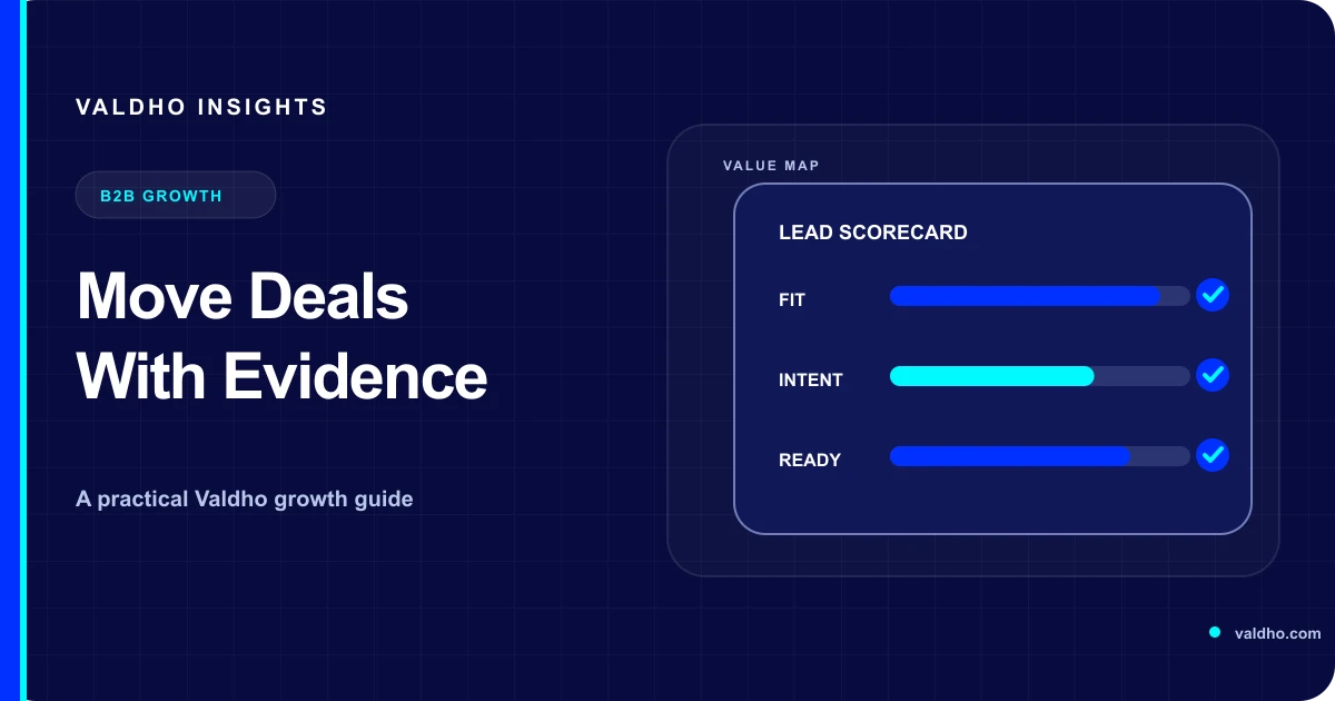 Dark sales pipeline scorecard showing service opportunities moving through evidence-based qualification stages
