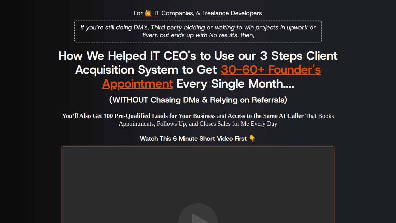 IT Agencies | 1:1 Strategy Call